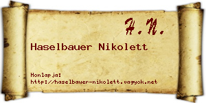 Haselbauer Nikolett névjegykártya