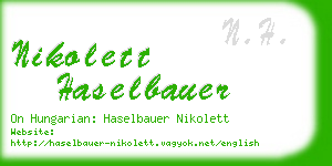 nikolett haselbauer business card